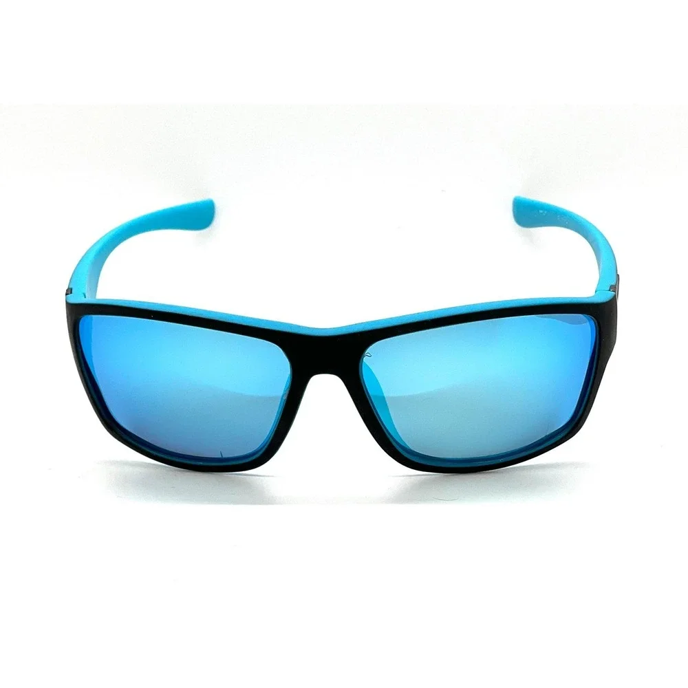 Polarized Sunglasses Men Driving Fishing Square Frame Blue Mirror Lens Gafas New